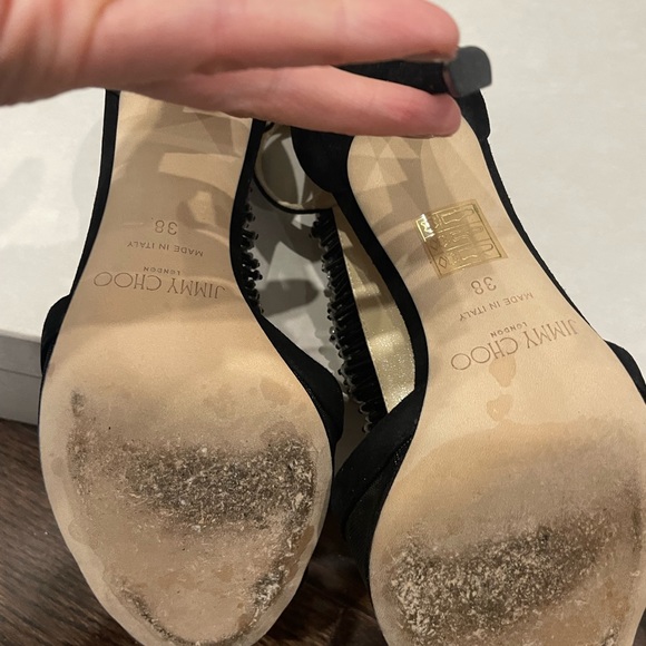 Jimmy Choo Suede Mesh Heels-38. Excellent condition. Worn once - Picture 9 of 10